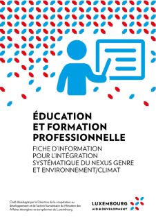 Éducation et Formation Professionnelle - Fiche d'information pour l'intégration systématique du Nexus Genre et Environnement / Climat