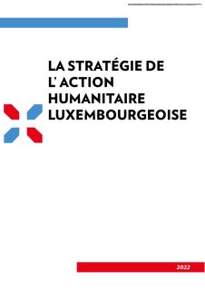 La stratégie de l'action humanitaire luxembourgeoise